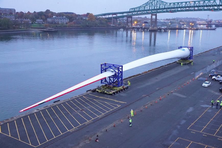 Blade for World’s Most Powerful Offshore Wind Turbine Arrives in Boston for Testing